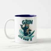 Grin and Bear Zweifarbige Tasse (Links)
