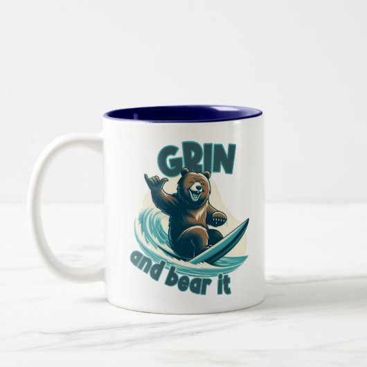 Grin and Bear Zweifarbige Tasse (Links)