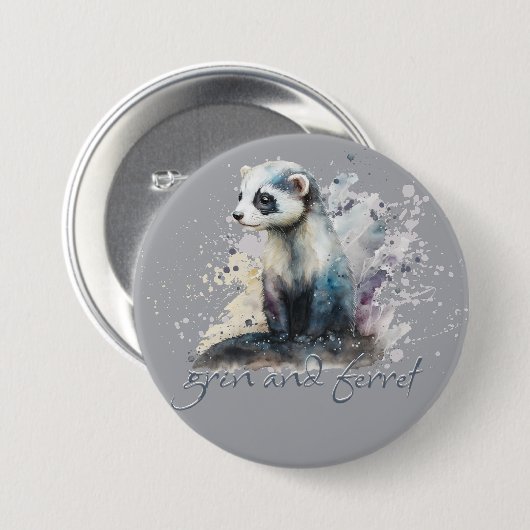 Grin and Ferret Pub Button (Vorne & Hinten)