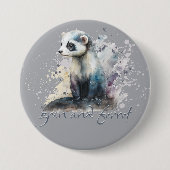 Grin and Ferret Pub Button (Vorderseite)