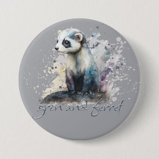 Grin and Ferret Pub Button (Vorderseite)