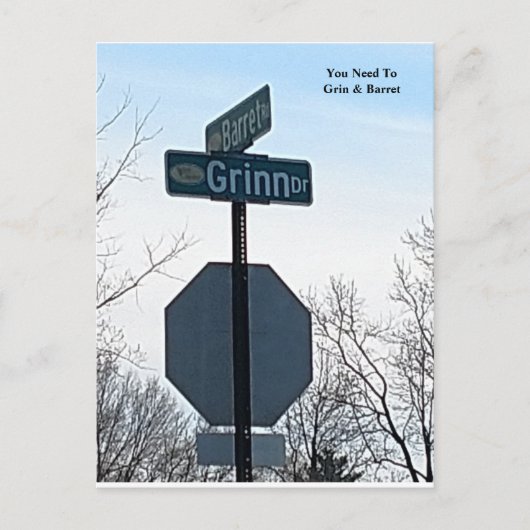 Grin & Barret Postkarte (Vorderseite)