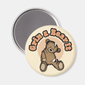 Grin & Bear It Magnet (Vorderseite/Rückseite)