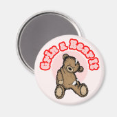 Grin & Bear It Magnet (Vorderseite/Rückseite)