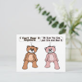 Grin & Bear It Postkarte (Stehend Vorderseite)