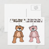 Grin & Bear It Postkarte (Vorne/Hinten)