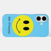 Grin Face Classic Be Happy Case-Mate iPhone Hülle (Rückseite (Horizontal))