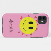 Grin Face mit rotem Herzen Case-Mate iPhone Hülle (Rückseite (Horizontal))