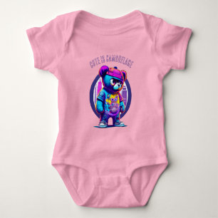 Grin Protocol 50x50 goth edition pink 001 Baby Strampler