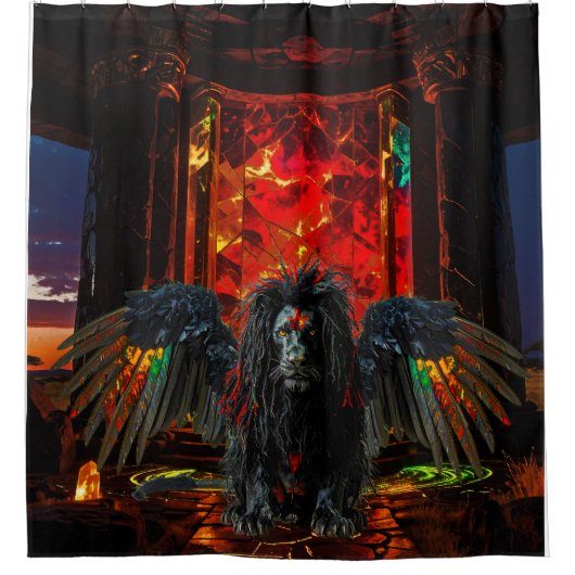 Grin Protocol 80x60 Rasta-Greif 003 Duschvorhang (Vorderseite)