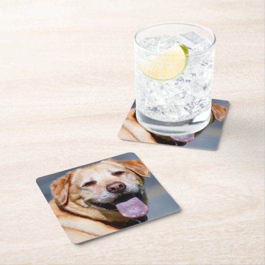 Grin Rechteckiger Pappuntersetzer (Vor Ort)