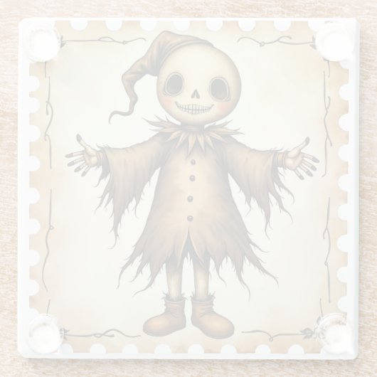 Grin & Scare It: Der Trickster-Untersetzer Glasuntersetzer (Rückseite)