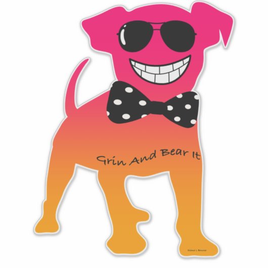 GRIN UND BEAR ES AUFKLEBER (Vorderseite)