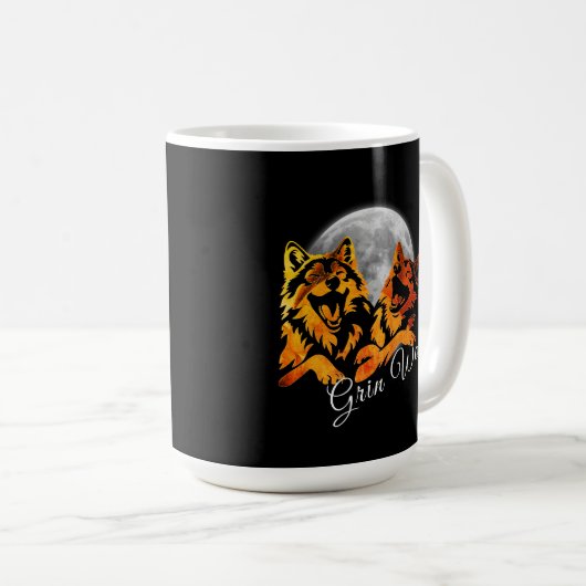 Grin Wolf Tasse (VorderseiteRechts)