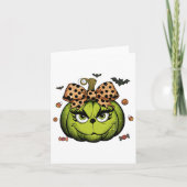 Grinc Pumpkin Coquette Pumpkin Halloween Spooky Se Karte (Vorderseite)
