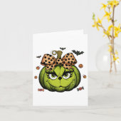 Grinc Pumpkin Coquette Pumpkin Halloween Spooky Se Karte (Gelbe Blume)