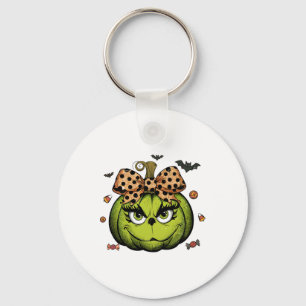 Grinc Pumpkin Coquette Pumpkin Halloween Spooky Se Schlüsselanhänger