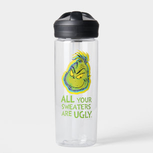 Grinch All Deine Pullover sind hässlich Zitat Trinkflasche