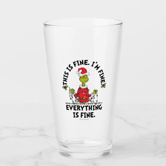 Grinch | Alles ist in Ordnung Glas (Vorderseite)