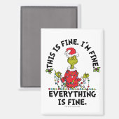 Grinch | Alles ist in Ordnung Magnet (Vorderseite/Rückseite)