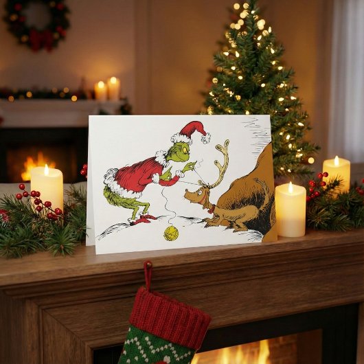 Grinch bereitet Max den Rentier vor Karte