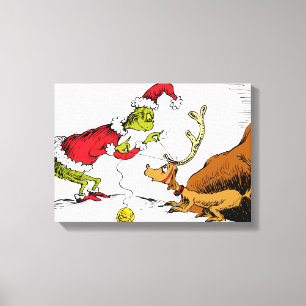 Grinch bereitet Max den Rentier vor Leinwanddruck