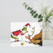 Grinch bereitet Max den Rentier vor Postkarte (Stehend Vorderseite)