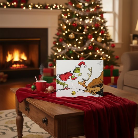 Grinch bereitet Max den Rentier vor Postkarte