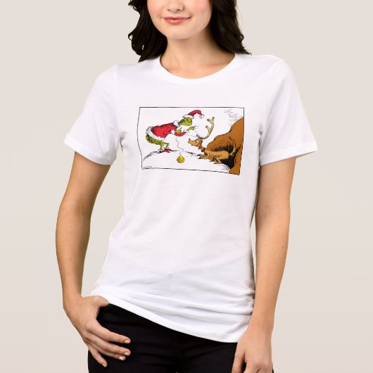 Grinch bereitet Max den Rentier vor Tri-Blend Shirt (Vorderseite)