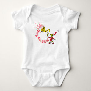 Grinch bläst das fröhliche Grinchmas-Horn Baby Strampler