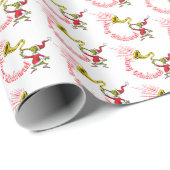 Grinch bläst das fröhliche Grinchmas-Horn Geschenkpapier (Rolleneckpunkt)