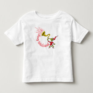 Grinch bläst das fröhliche Grinchmas-Horn Kleinkind T-shirt