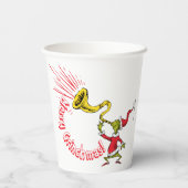 Grinch bläst das lustige Grinchmas-Horn Pappbecher (Rückseite)