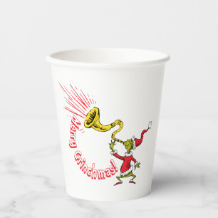 Grinch bläst das lustige Grinchmas-Horn Pappbecher