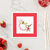 Grinch bläst das lustige Grinchmas-Horn Serviette (Beispiel)