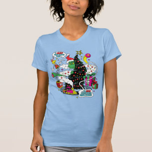 Grinch Buntes Weihnachtsgrafik T-Shirt
