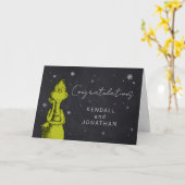Grinch Chalkboard Babydusche Karte (Gelbe Blume)