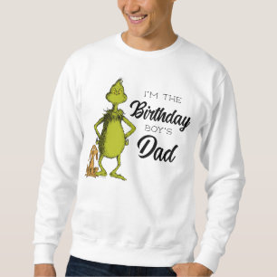 Grinch Chalkboard Birthday Boy's Vater Sweatshirt