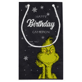Grinch Chalkboard Birthday Gevor Kleine Geschenktüte (Rückseite)