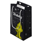 Grinch Chalkboard Birthday Gevor Kleine Geschenktüte (Vorderseite Schrägansicht)