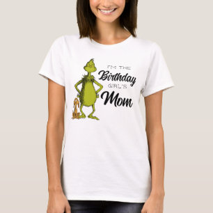 Grinch Chalkboard Birthday Girl's Mama T-Shirt