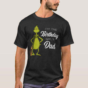 Grinch Chalkboard Birthday Girl's Vater T-Shirt
