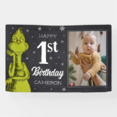 Grinch Chalkboard Geburtstag Banner (Horizontal)