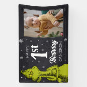 Grinch Chalkboard Geburtstag Banner (Vertikal)
