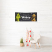 Grinch Chalkboard Geburtstag Banner (Insitu)