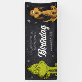 Grinch Chalkboard Geburtstag Banner (Vertikal)