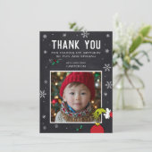 Grinch Chalkboard Geburtstag Dankeskarte (Stehend Vorderseite)