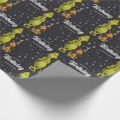 Grinch Chalkboard Geburtstag Geschenkpapier (Ecke)