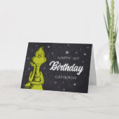 Grinch Chalkboard Geburtstag Karte (Vorderseite)