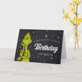 Grinch Chalkboard Geburtstag Karte (Gelbe Blume)